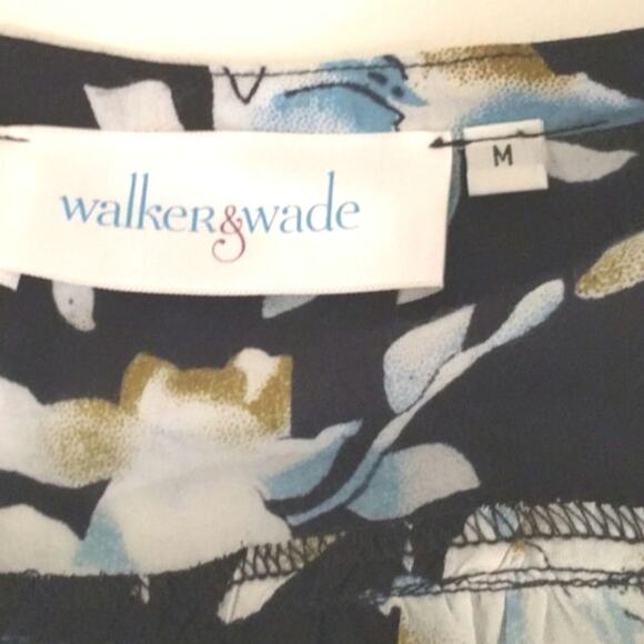 Walker & Wade 
Ibiza Dress Black Floral Ruffle Hem‎ Long Sleeve 
Size Medium - Picture 6 of 9
